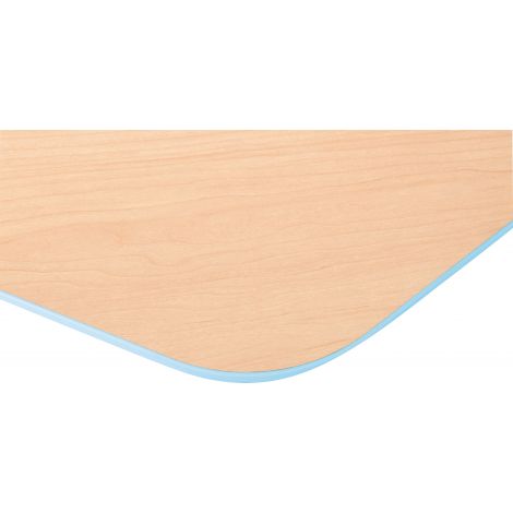 Blat de masa artar hexagonal Quadro cu cant albastru deschis - poza 2