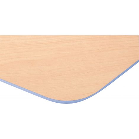 Blat de masa artar hexagonal Quadro cu cant albastru marin - poza 2