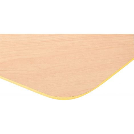 Blat de masa artar hexagonal Quadro cu cant galben - poza 2