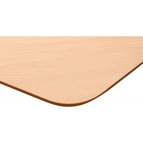 Blat de masa artar hexagonal Quadro cu cant maro - poza 2
