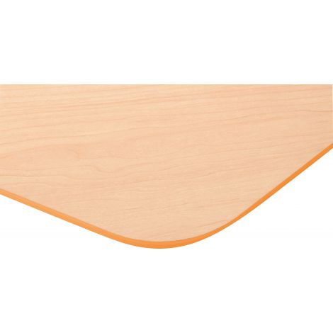 Blat de masa artar hexagonal Quadro cu cant portocaliu - poza 2
