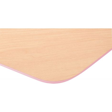 Blat de masa artar hexagonal Quadro cu cant roz deschis - poza 2