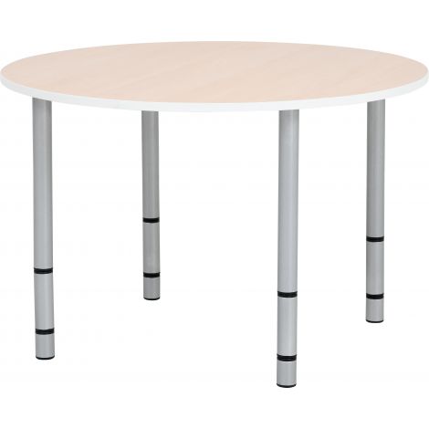 Blat de masa artar rotund Quadro cu cant alb - poza 4