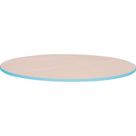 Blat de masa artar rotund Quadro cu cant albastru deschis - poza 1