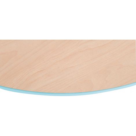 Blat de masa artar rotund Quadro cu cant albastru deschis - poza 2