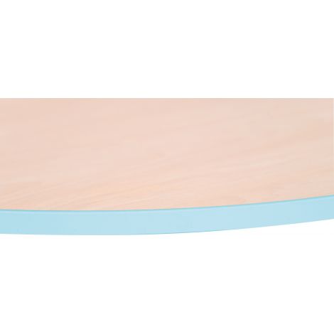 Blat de masa artar rotund Quadro cu cant albastru deschis - poza 3