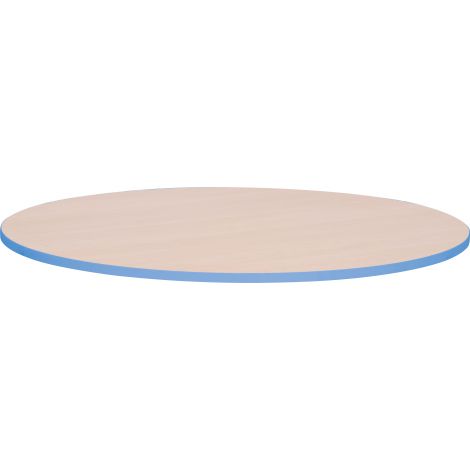 Blat de masa artar rotund Quadro cu cant albastru marin - poza 1