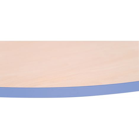 Blat de masa artar rotund Quadro cu cant albastru marin - poza 3