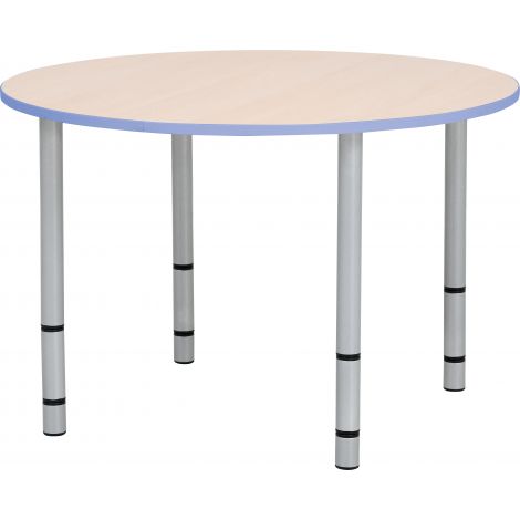 Blat de masa artar rotund Quadro cu cant albastru marin - poza 4