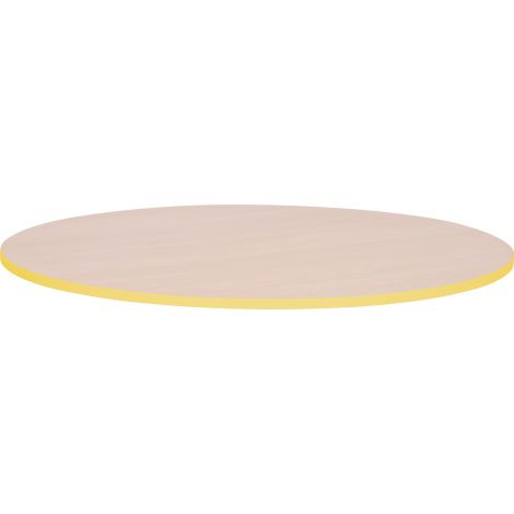 Blat de masa artar rotund Quadro cu cant galben - poza 1