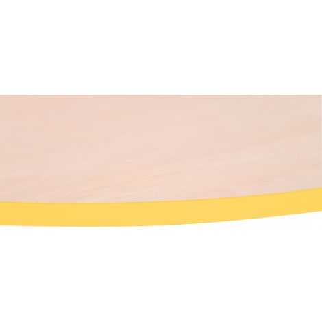Blat de masa artar rotund Quadro cu cant galben - poza 2