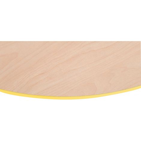 Blat de masa artar rotund Quadro cu cant galben - poza 4