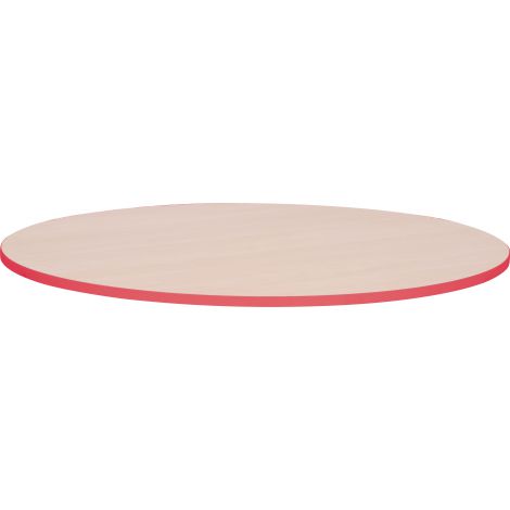 Blat de masa artar rotund Quadro cu cant rosu - poza 1
