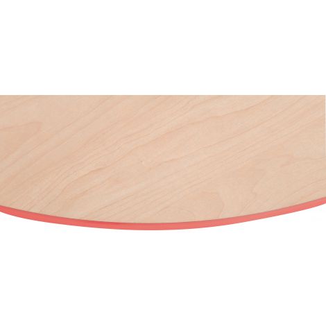 Blat de masa artar rotund Quadro cu cant rosu - poza 2