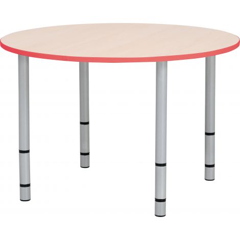 Blat de masa artar rotund Quadro cu cant rosu - poza 3