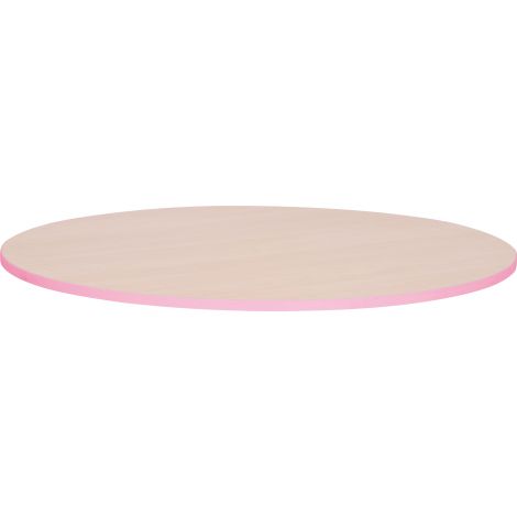 Blat de masa artar rotund Quadro cu cant roz deschis - poza 1