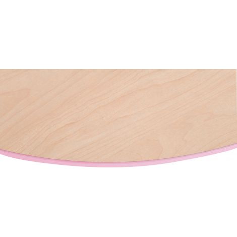 Blat de masa artar rotund Quadro cu cant roz deschis - poza 2