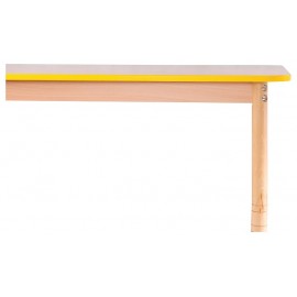 Blat masa - Dreptunghiular - Cant colorat - Galben - poza 3
