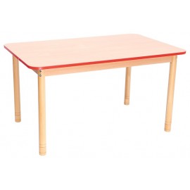 Blat masa - Dreptunghiular - Cant colorat - Rosu - poza 3