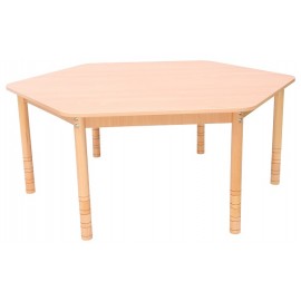 Blat masa - Hexagonal - Cant Colorat - Fag - poza 2