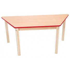 Blat masa - Trapezoidal - Cant Colorat - Rosu