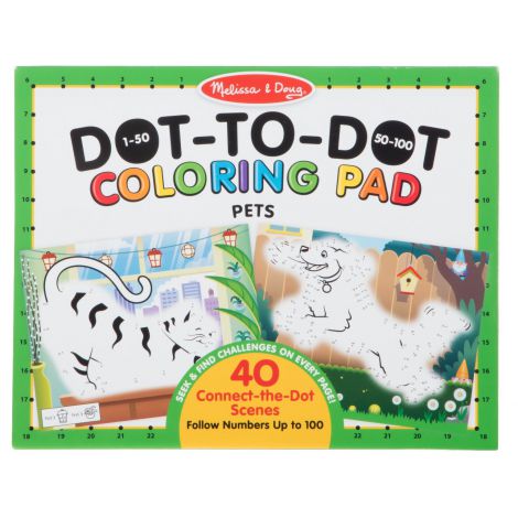 Bloc cu desenat punct cu punct Animale si numere - Melissa and Doug - poza 1