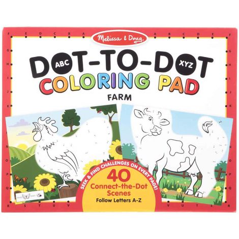 Bloc cu desenat punct cu punct Ferma si litere- Melissa And Doug - poza 1