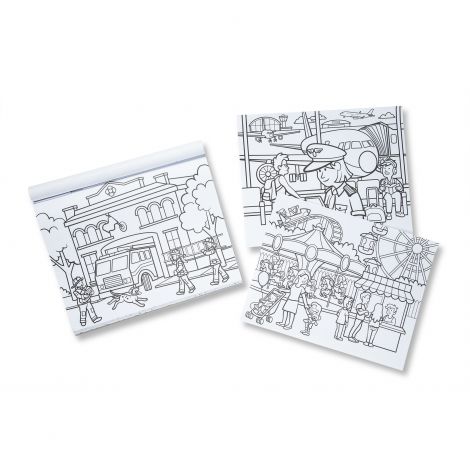 Bloc cu desene de colorat Orasul- Melissa & Doug - poza 2