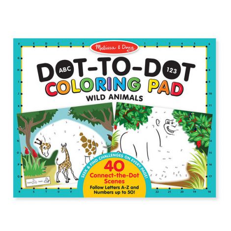 Bloc de colorat punct cu punct Animale salbatice - Melissa & Doug - poza 1