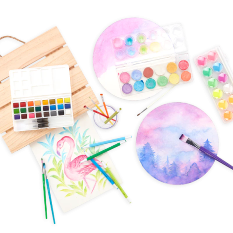 Bloc desen circular Watercolor Chroma Blends - poza 2