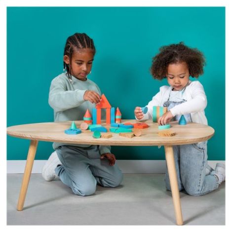 Blocuri de constructie din lemn, 36 de piese, BS Toys - poza 2