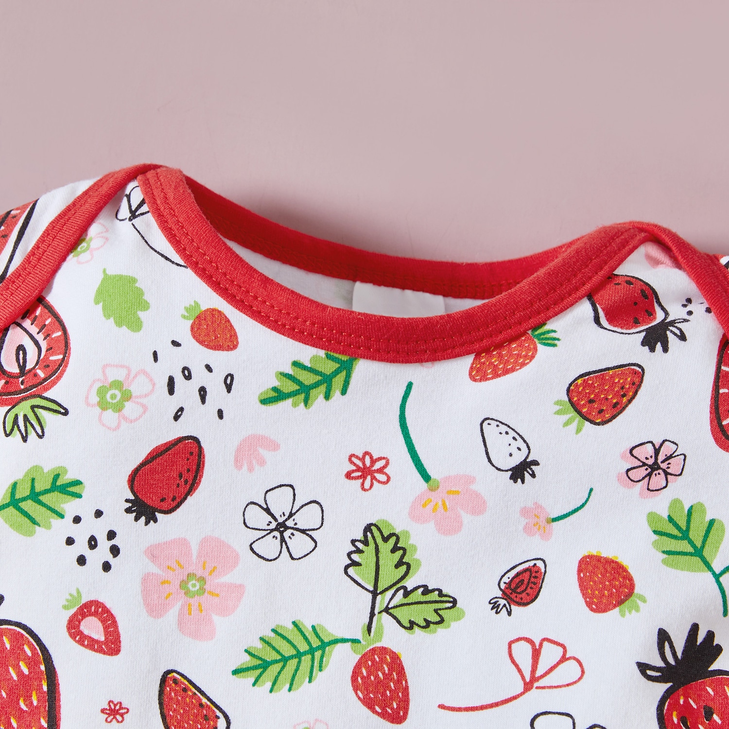 Body Fetite Cu Pantaloni Rosii Capsuni - 6-9 luni - poza 5