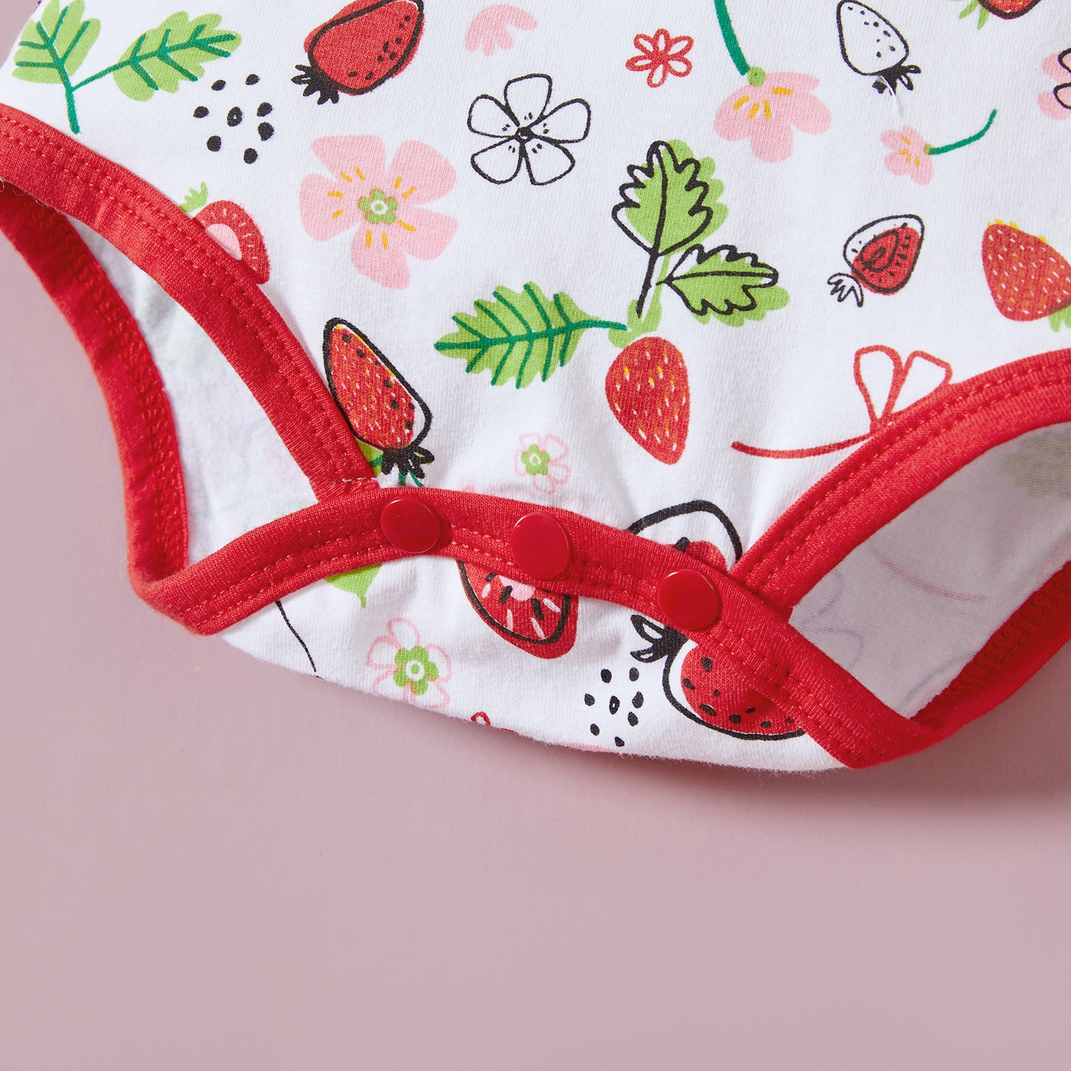 Body Fetite Cu Pantaloni Rosii Capsuni - 9-12 luni - poza 4
