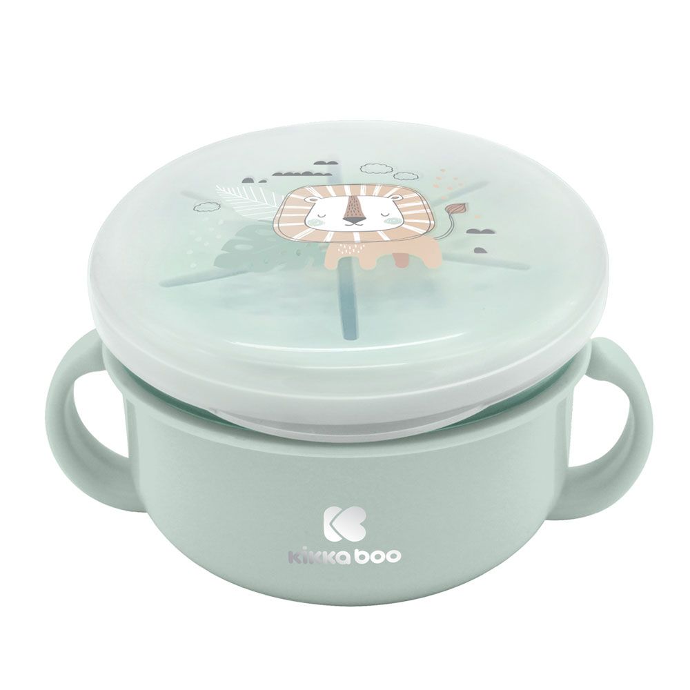 Bol cu capac si protectie silicon 380 ml Savana Verde menta - poza 2