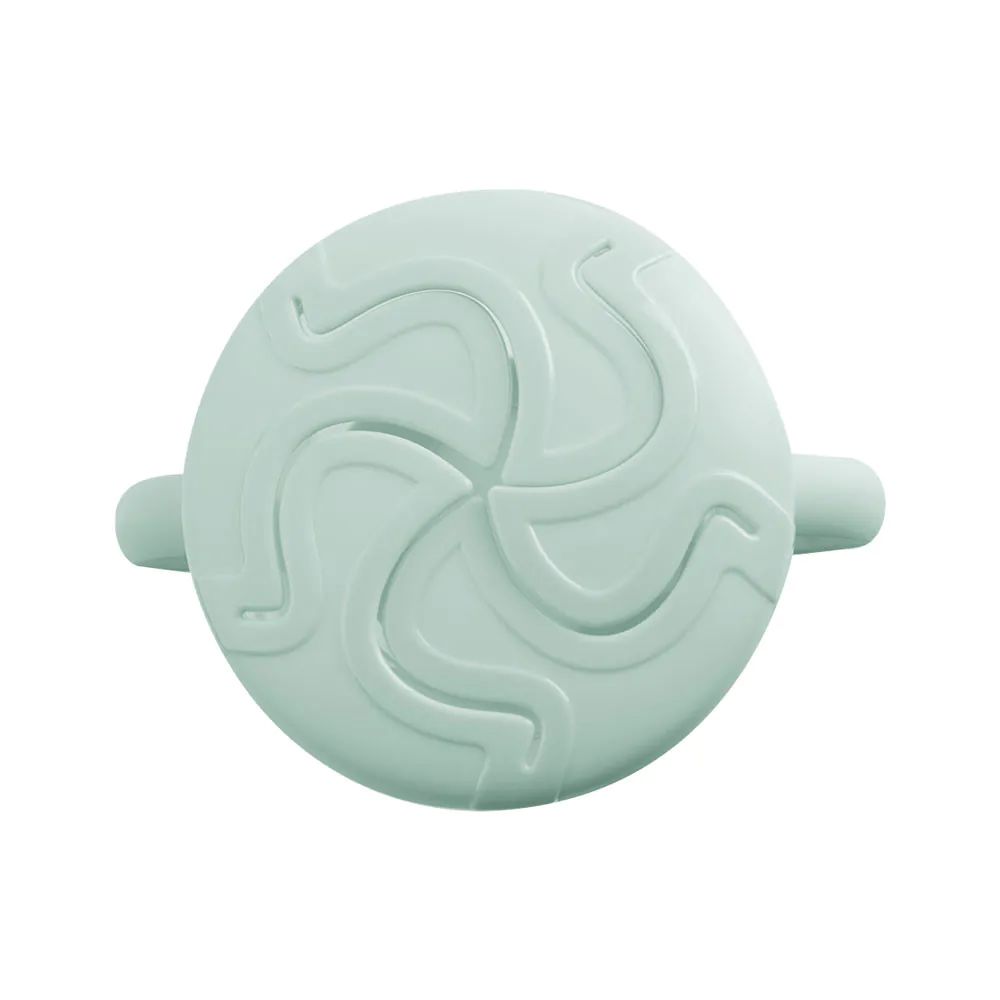 Bol pentru alimente cu manere si baza antiderapanta Kikka Boo Snack Me Up 300 ml Verde Menta - poza 2