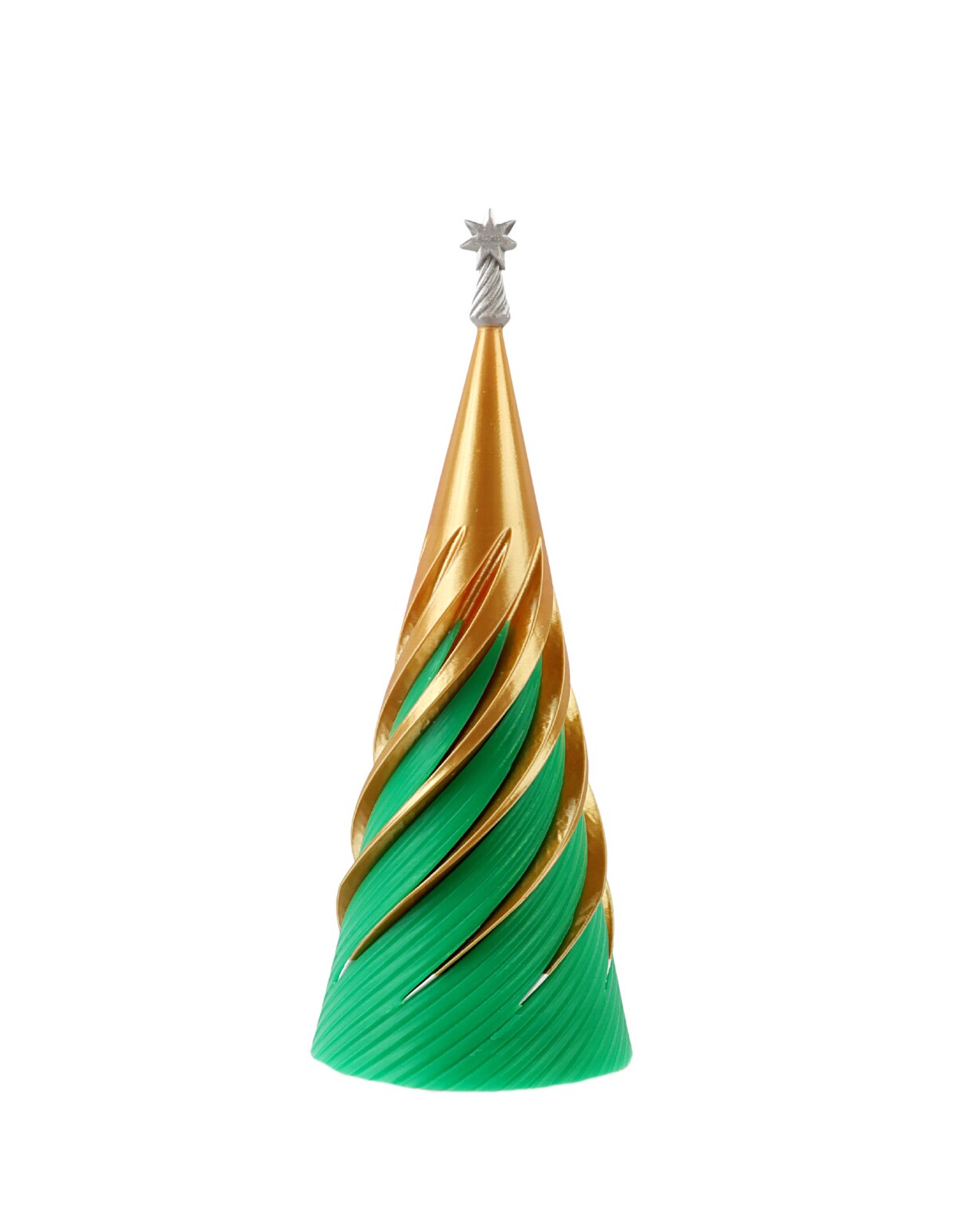 Brad decorativ sau / anti-stress, de Crăciun, Verde-auriu