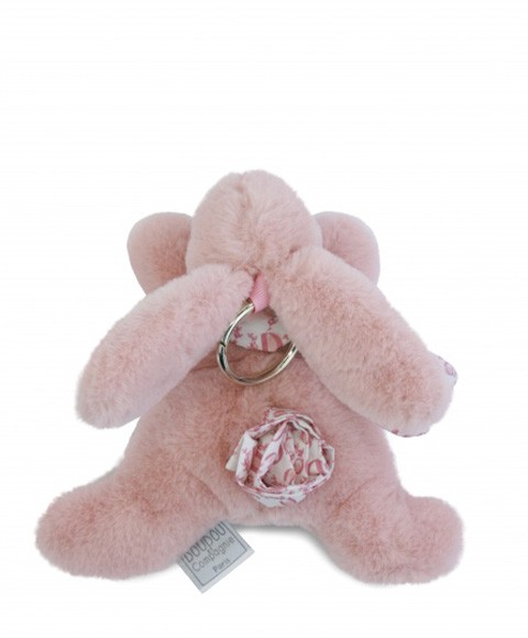Breloc accesoriu Doudou - iepuras, 16 cm roz deschis
