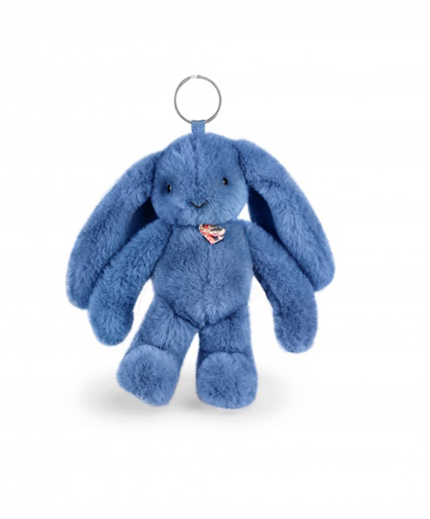 Breloc accesoriu Doudou - iepuras, 18 cm albastru