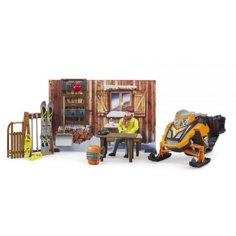 BRUDER - CABANA MONTANA CU SNOWMOBIL - poza 5
