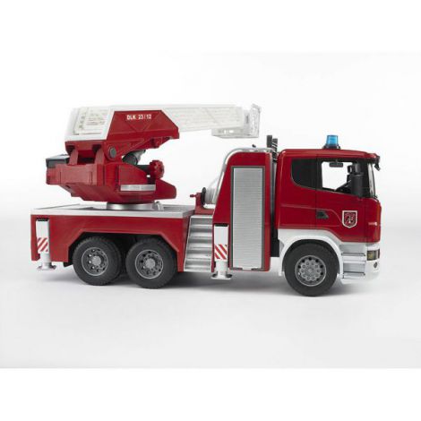 BRUDER - CAMION DE POMPIERI SCANIA R-SERIES CU SCARA, POMPA DE APA SI SIRENA - poza 4