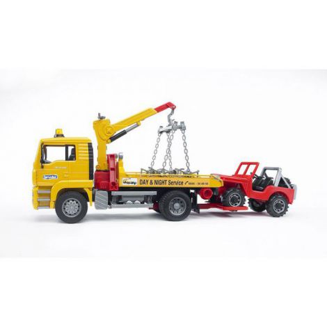 BRUDER - CAMION DE TRACTARE MAN TGA SI VEHICUL DE TEREN - poza 3