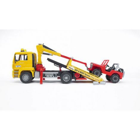 BRUDER - CAMION DE TRACTARE MAN TGA SI VEHICUL DE TEREN - poza 4