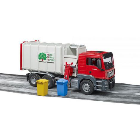 BRUDER - CAMION GUNOI MAN TGS CU INCARCARE LATERALA - poza 2