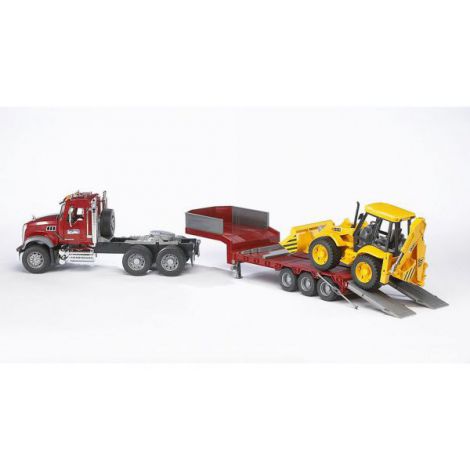 BRUDER - CAMION INCARCARE MACK GRANITE SI BULDOEXCAVATOR JCB 4CX - poza 2