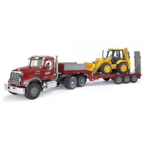 BRUDER - CAMION INCARCARE MACK GRANITE SI BULDOEXCAVATOR JCB 4CX - poza 3