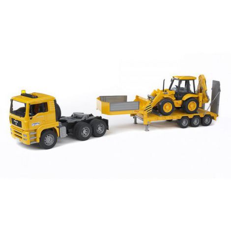 BRUDER - CAMION INCARCARE MAN TGA SI BULDOEXCAVATOR JCB 4CX - poza 1