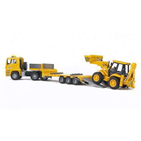 BRUDER - CAMION INCARCARE MAN TGA SI BULDOEXCAVATOR JCB 4CX - poza 3
