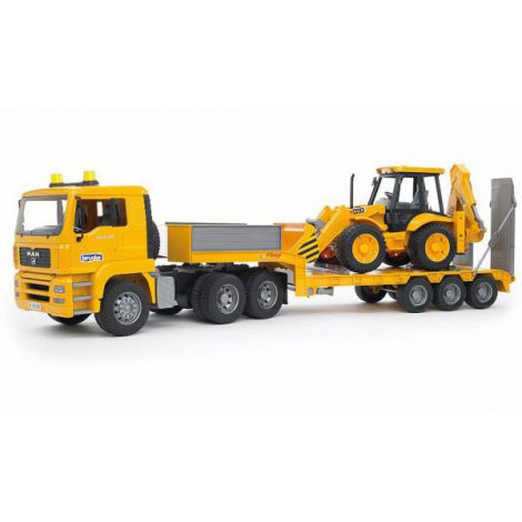 BRUDER - CAMION INCARCARE MAN TGA SI BULDOEXCAVATOR JCB 4CX - poza 5