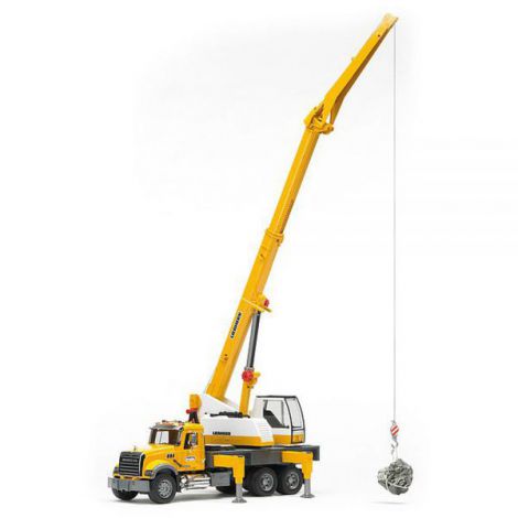 BRUDER - CAMION MACK GRANITE LIEBHERR CU MACARA - poza 1