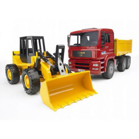 BRUDER - CAMION MAN TGA SI INCARCATOR ARTICULAT FR 130 - poza 3